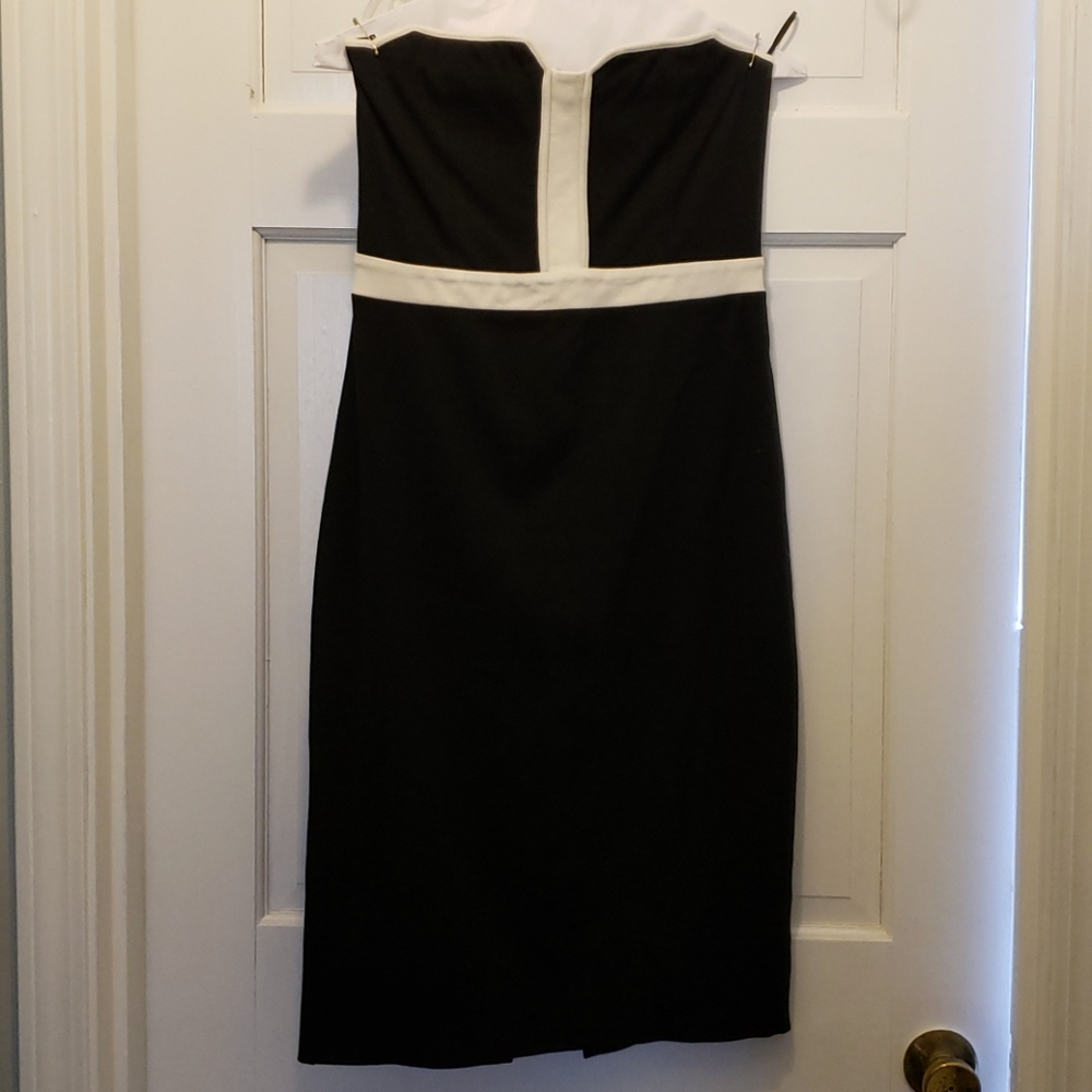 Strapless Express Dress black &white